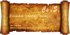 Csonka Stefánia névjegykártya