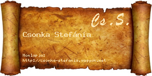 Csonka Stefánia névjegykártya
