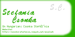 stefania csonka business card